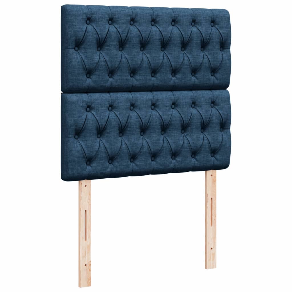 Sommier à lattes de lit avec matelas Bleu 80x200 cm Tissu - XIOS