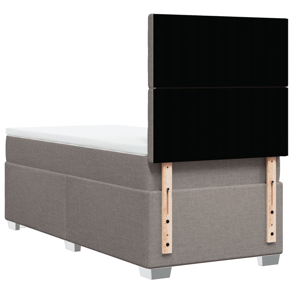 Sommier à lattes de lit avec matelas Taupe 80x200 cm Tissu