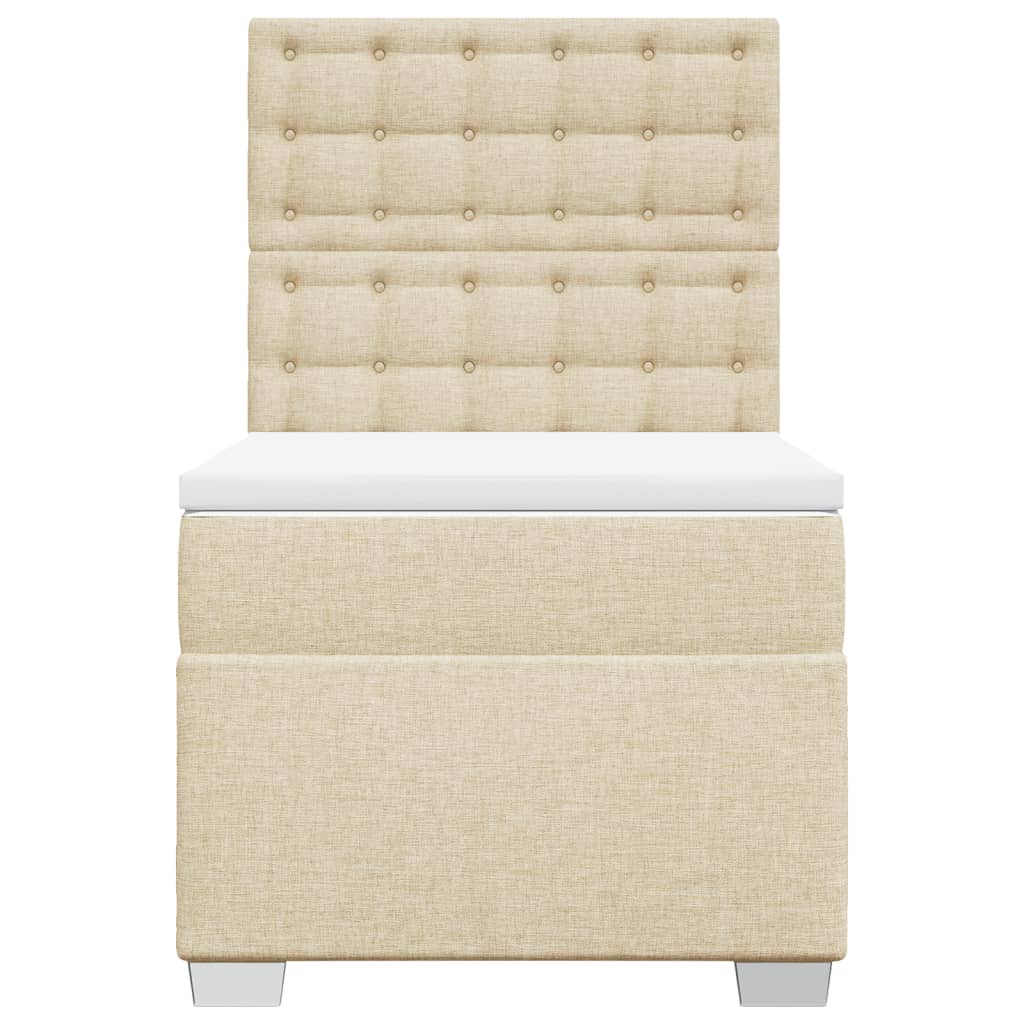 Sommier à lattes de lit avec matelas Crème 80x200 cm Tissu - XIOS