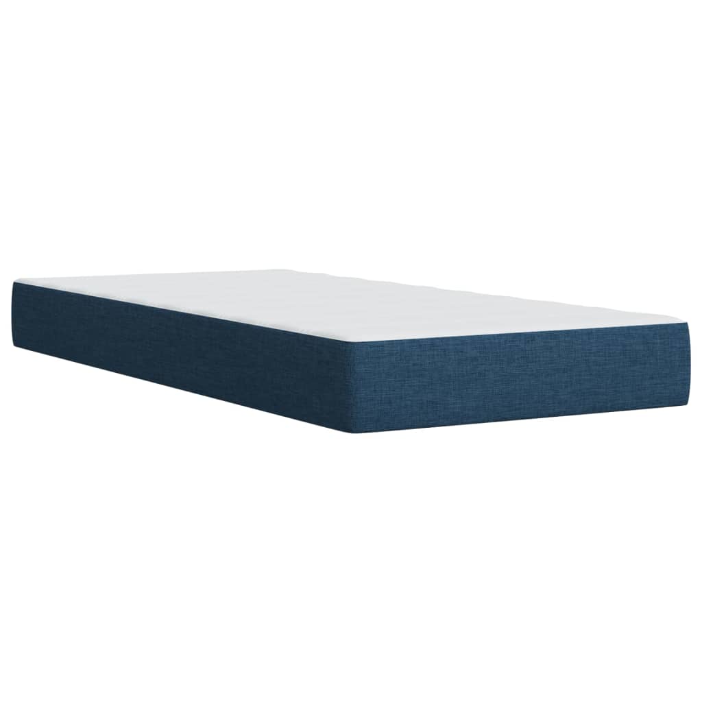 Sommier à lattes de lit avec matelas Bleu 90x190 cm Tissu - XIOS