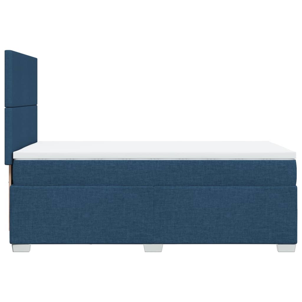 Sommier à lattes de lit avec matelas Bleu 90x190 cm Tissu - XIOS