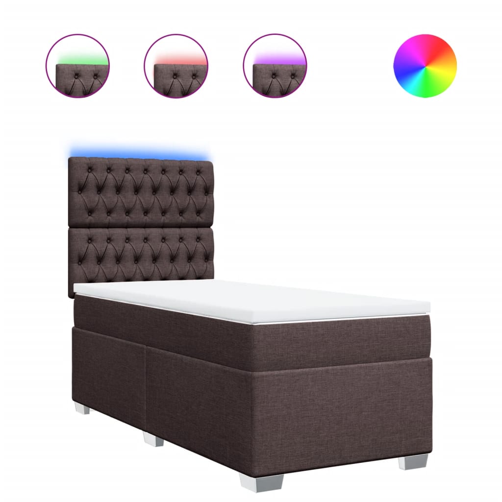 Sommier à lattes de lit avec matelas Marron foncé 90x190 cm - XIOS
