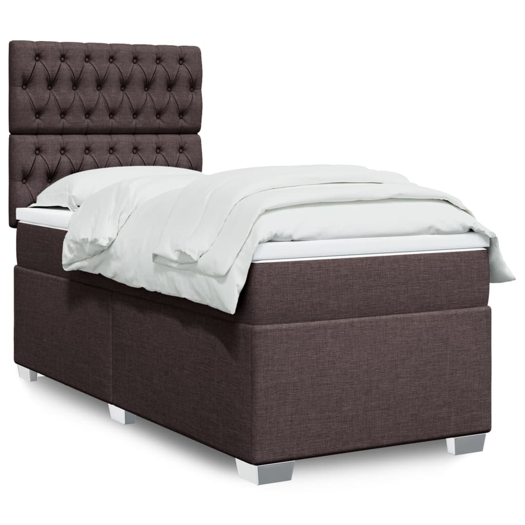 Sommier à lattes de lit avec matelas Marron foncé 90x190 cm - XIOS