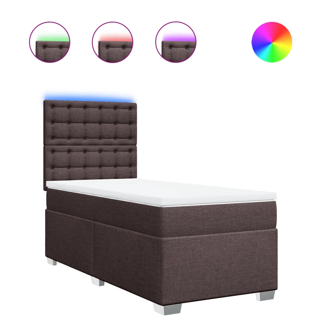 Sommier à lattes de lit avec matelas Marron foncé 90x190 cm - XIOS