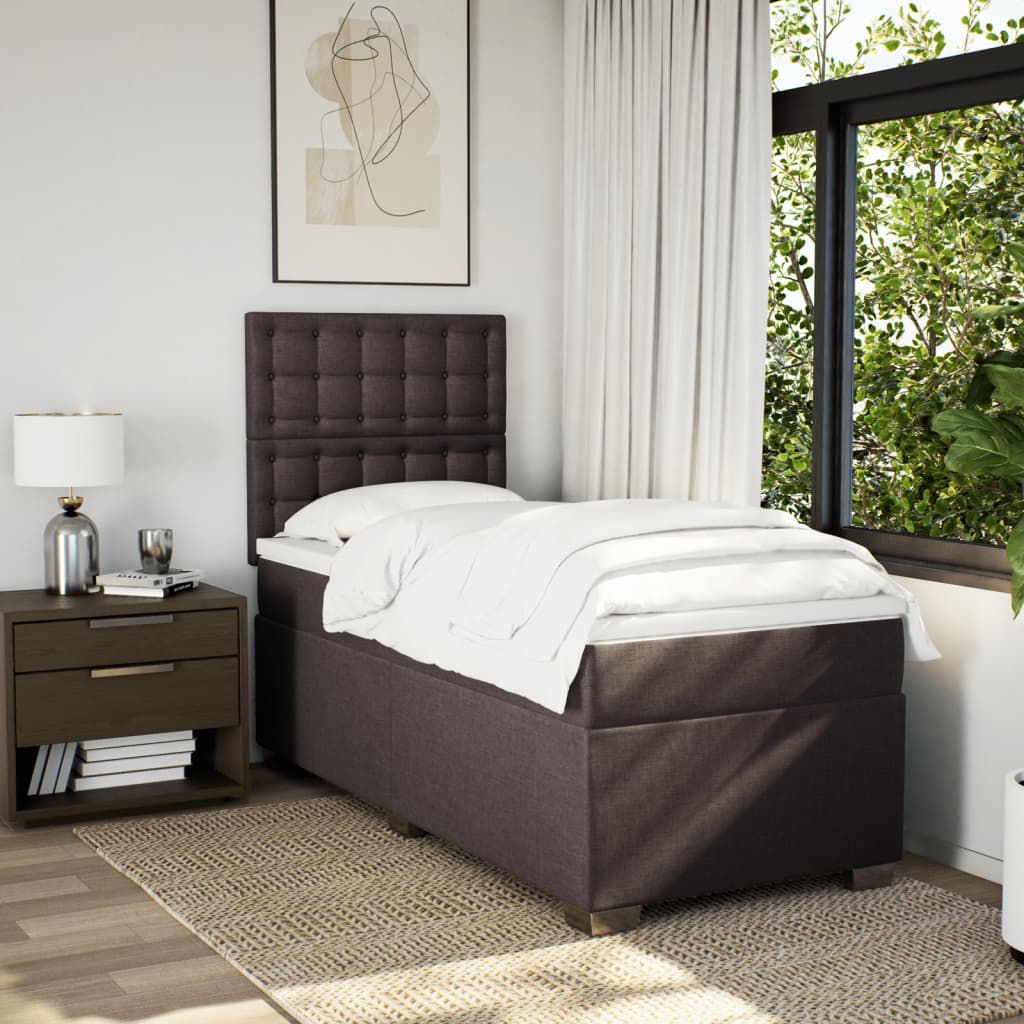 Sommier à lattes de lit avec matelas Marron foncé 90x190 cm - XIOS