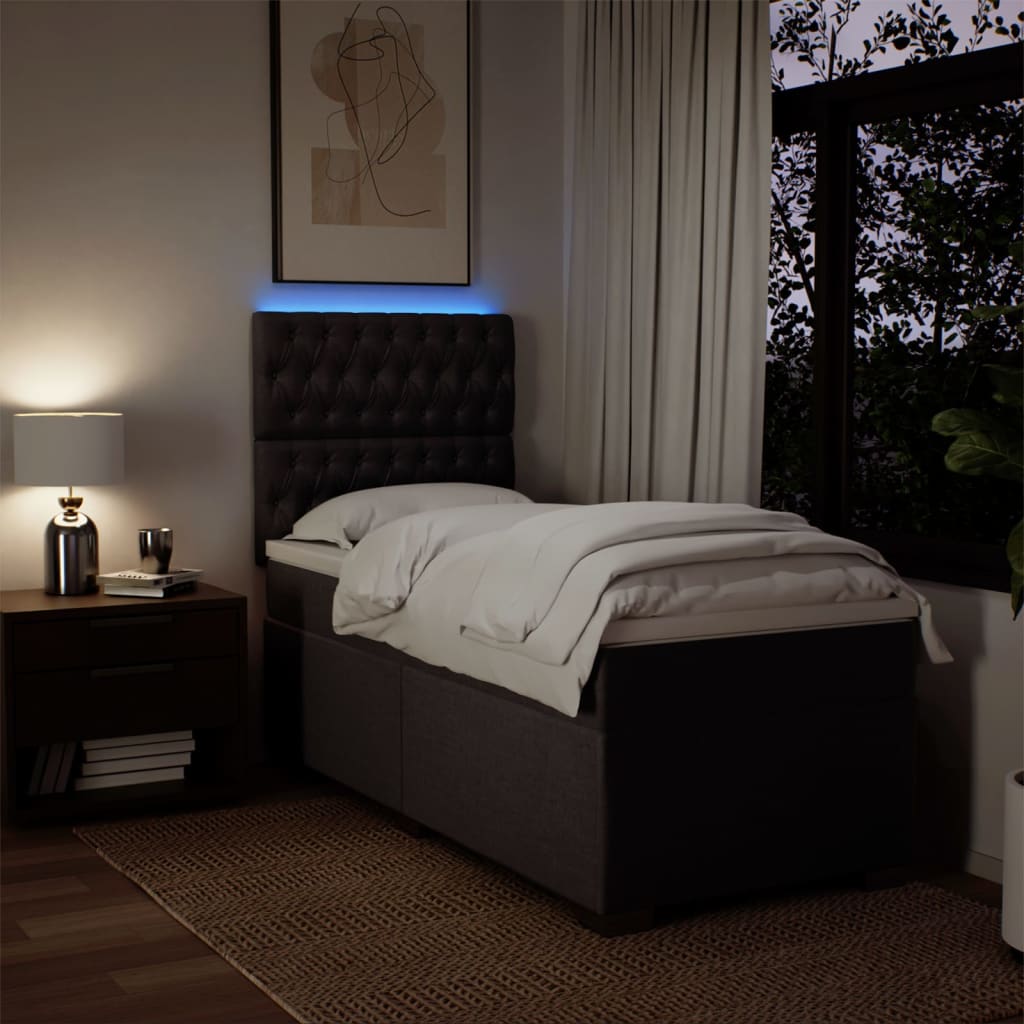 Sommier à lattes de lit avec matelas Marron foncé 100x200 cm - XIOS