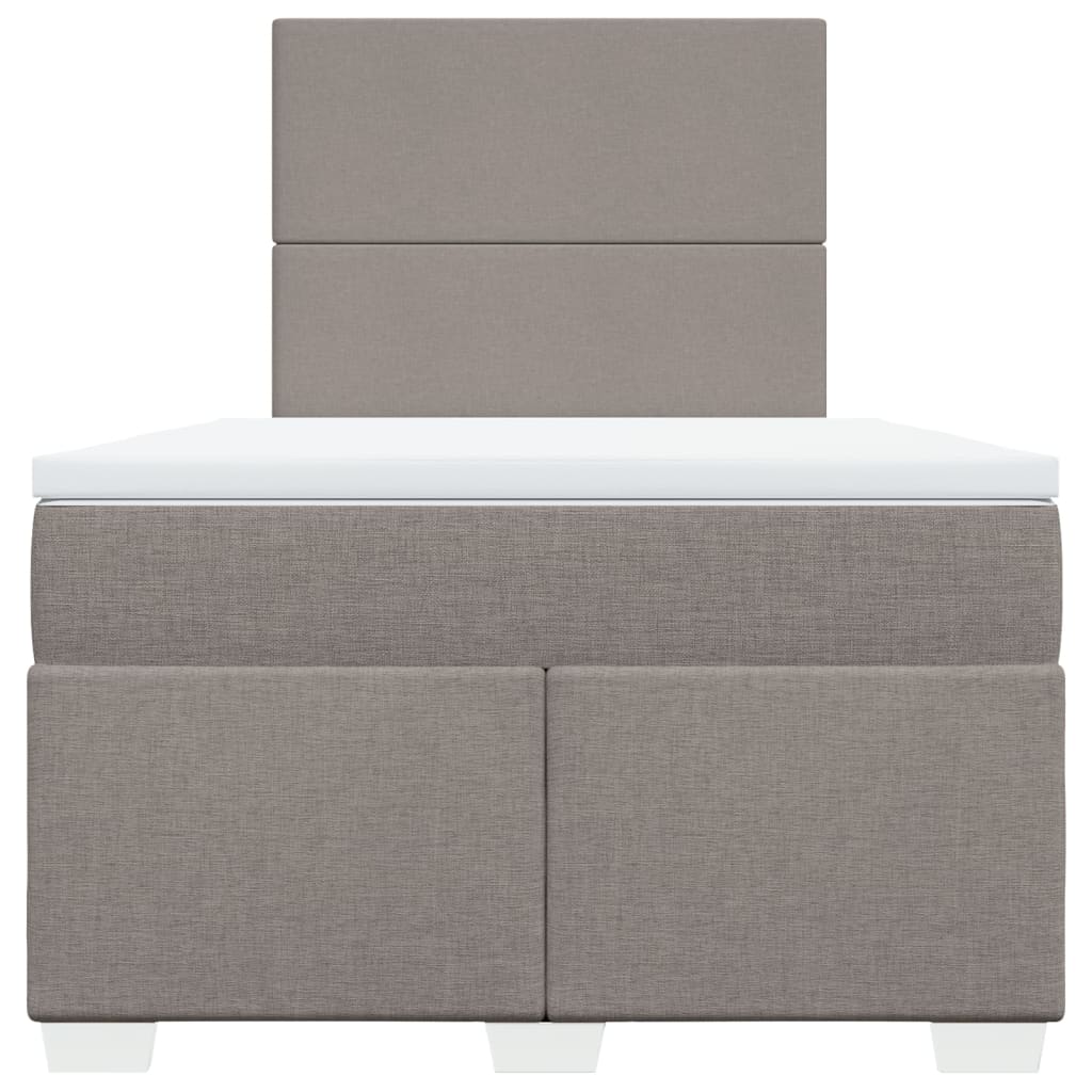 Sommier à lattes de lit avec matelas Taupe 120x200 cm Tissu - XIOS