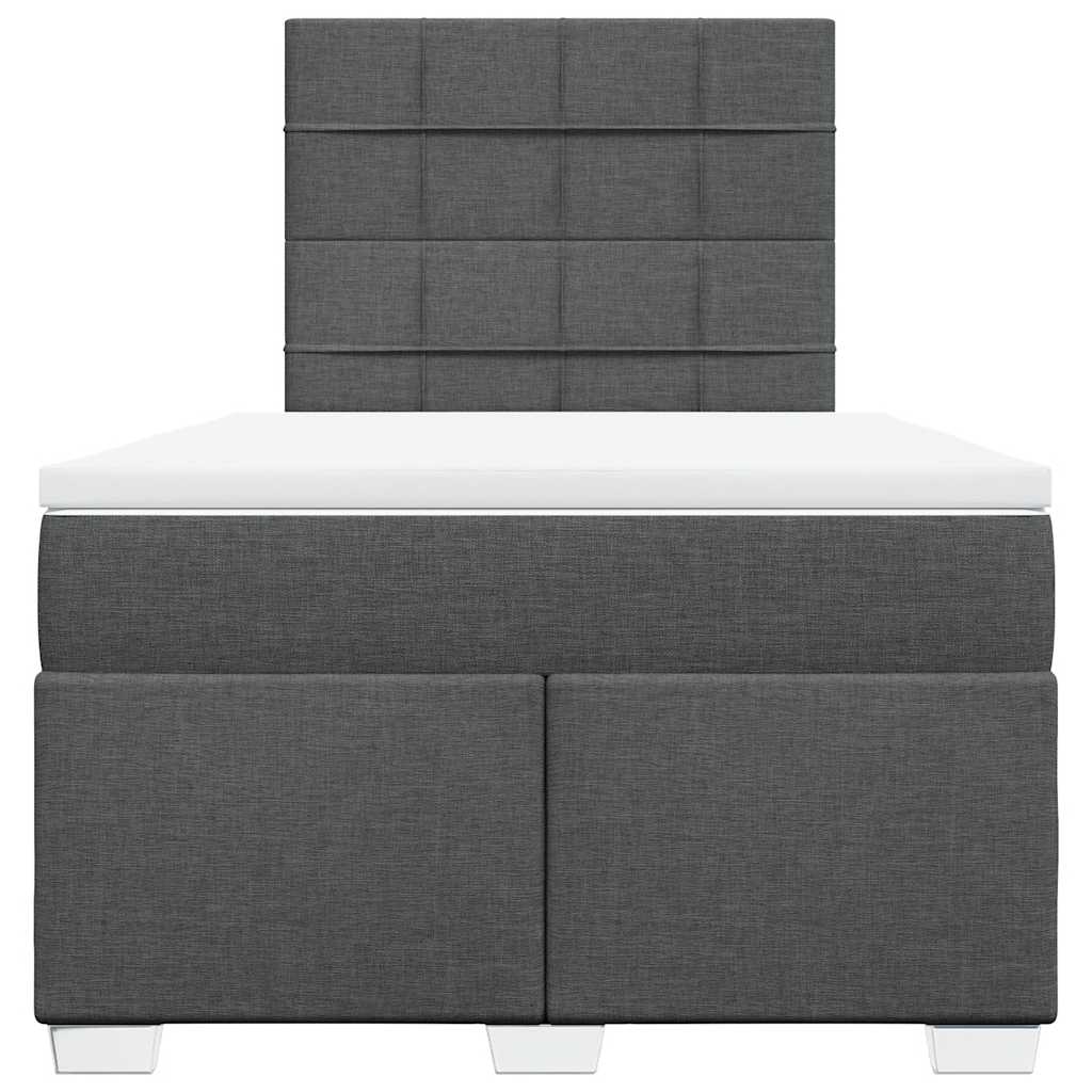 Sommier à lattes de lit avec matelas Gris foncé 120x200cm Tissu - XIOS