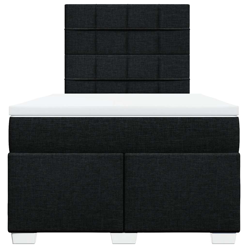 Sommier à lattes de lit avec matelas Noir 120x200 cm Tissu - XIOS