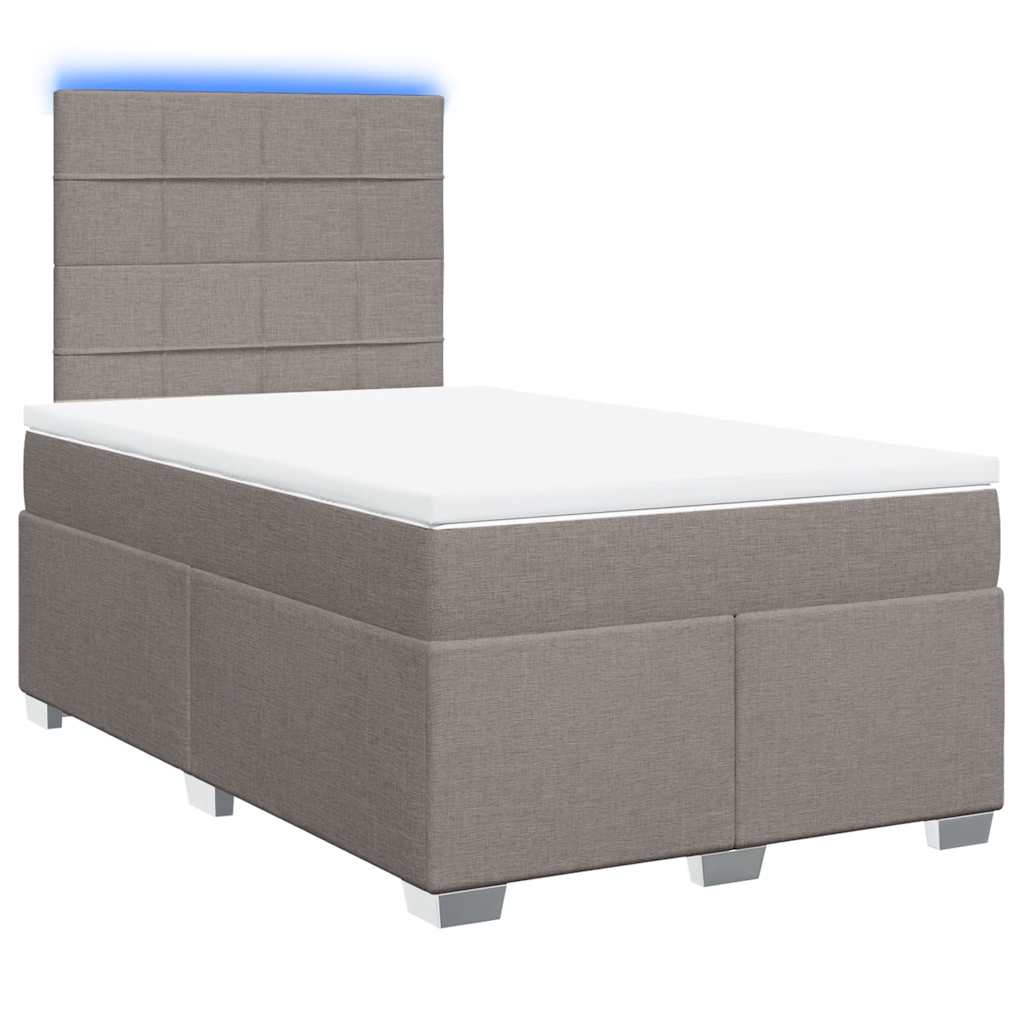 Sommier à lattes de lit avec matelas Taupe 120x200 cm Tissu - XIOS