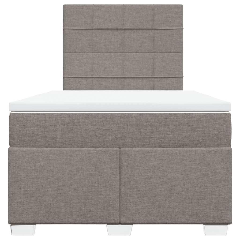 Sommier à lattes de lit avec matelas Taupe 120x200 cm Tissu - XIOS