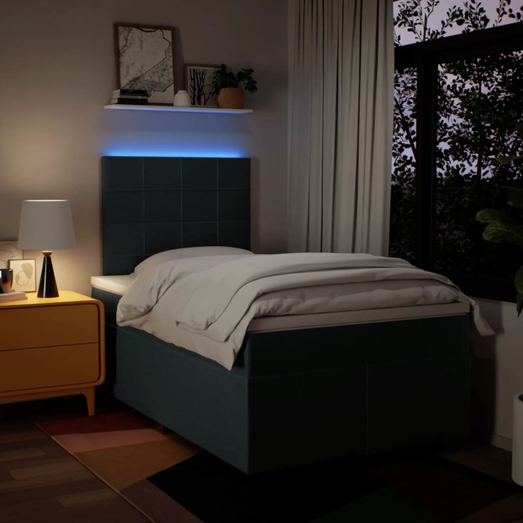 Sommier à lattes de lit avec matelas Bleu 120x200 cm Tissu - XIOS