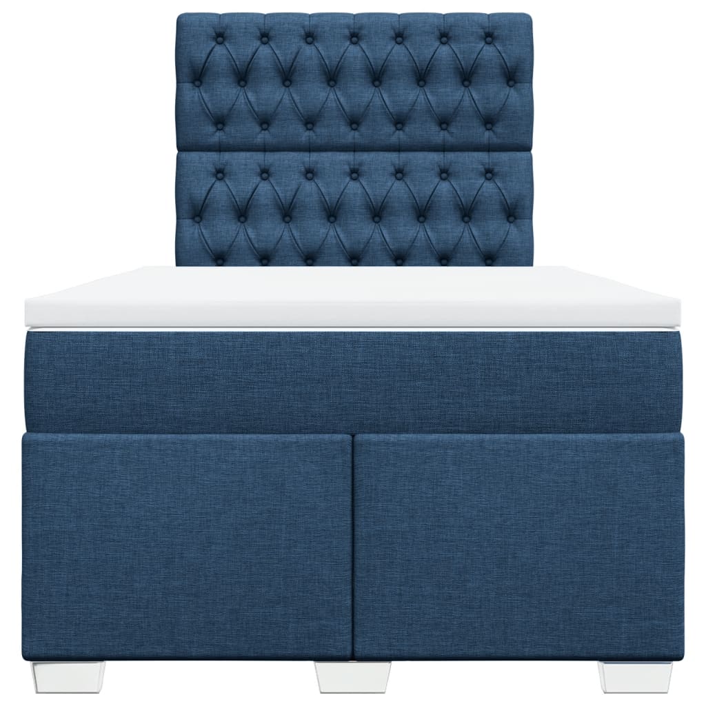 Sommier à lattes de lit avec matelas Bleu 120x200 cm Tissu - XIOS