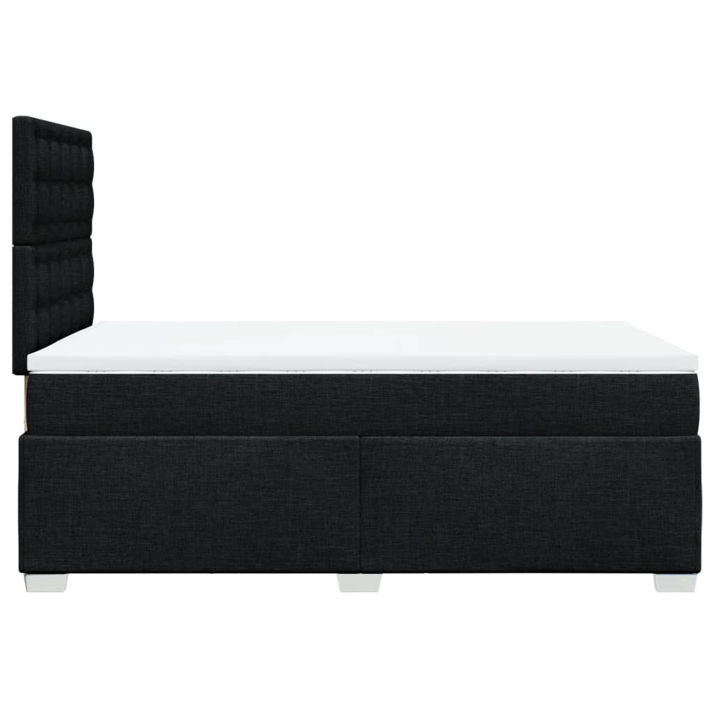 Sommier à lattes de lit avec matelas Noir 120x200 cm Tissu - XIOS