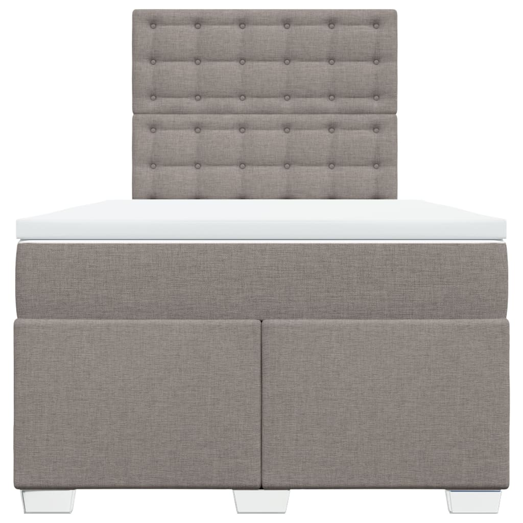 Sommier à lattes de lit avec matelas Taupe 120x200 cm Tissu - XIOS