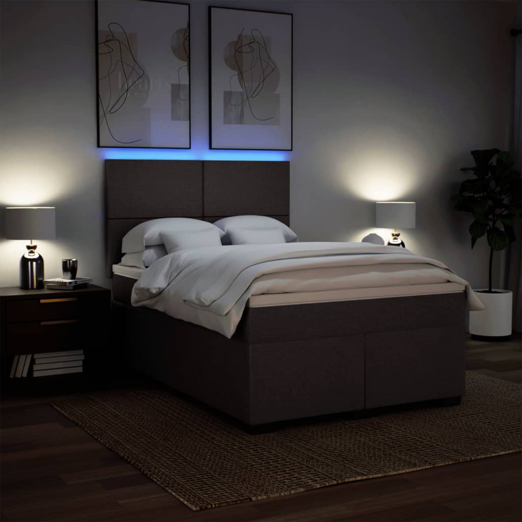 Sommier à lattes de lit avec matelas Marron foncé 140x190 cm - XIOS