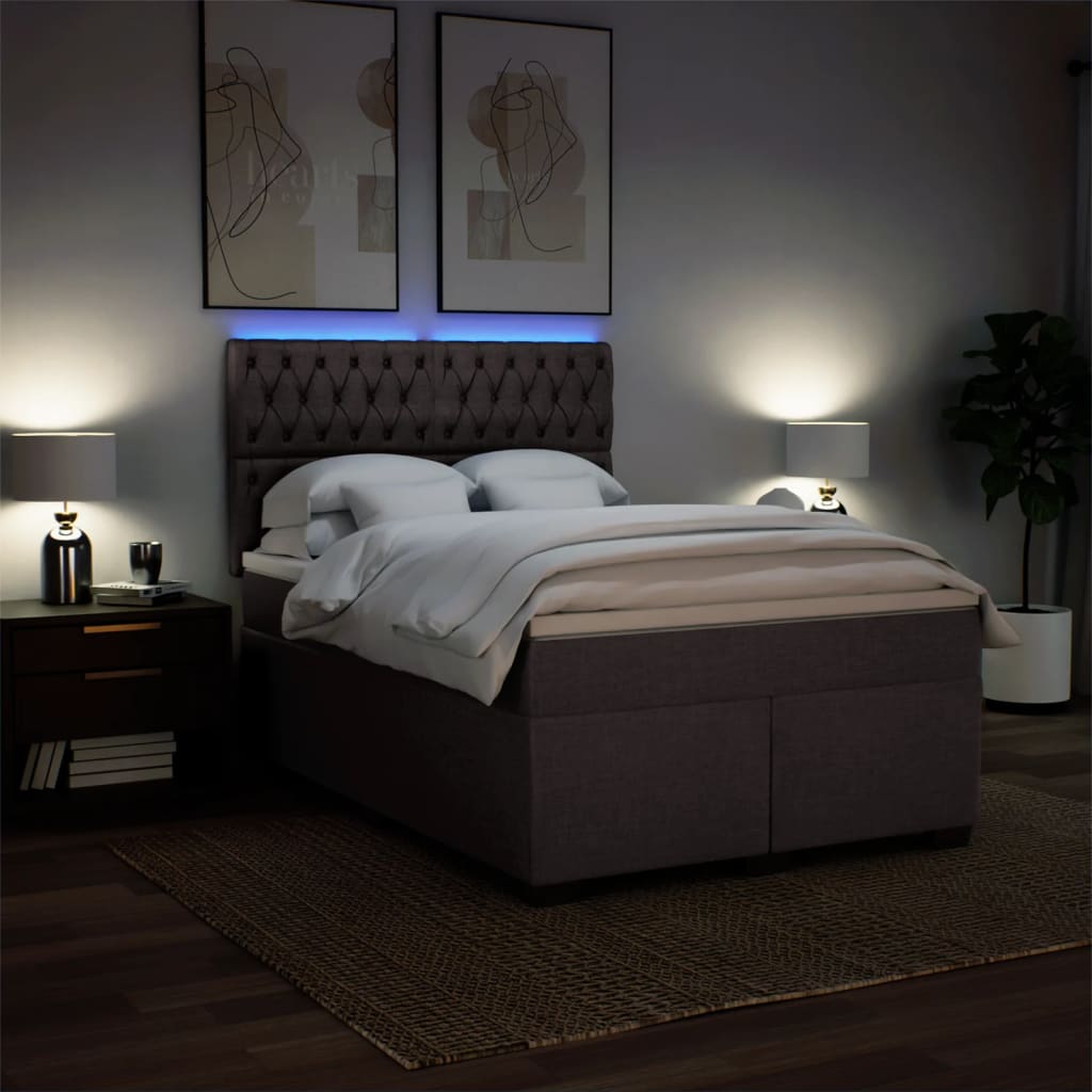 Sommier à lattes de lit avec matelas Marron foncé 140x190 cm - XIOS