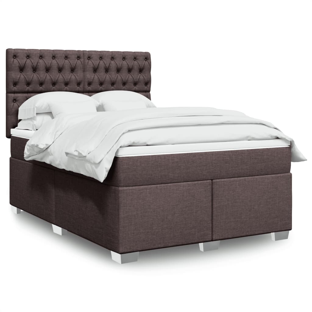 Sommier à lattes de lit avec matelas Marron foncé 140x190 cm - XIOS