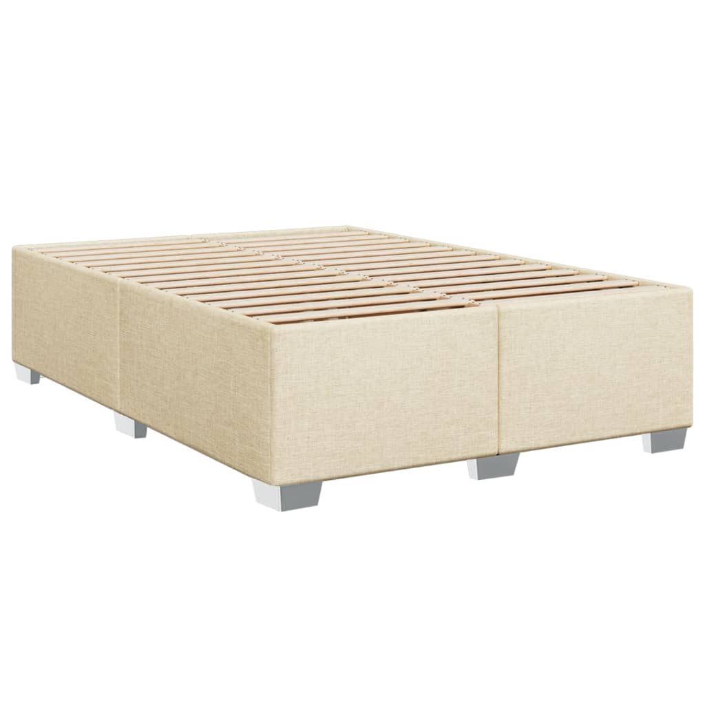 Sommier à lattes de lit avec matelas Crème 140x200 cm Tissu - XIOS