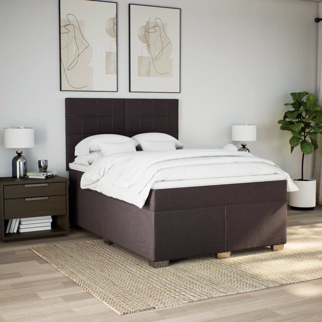 Sommier à lattes de lit avec matelas Marron foncé 160x200 cm - XIOS