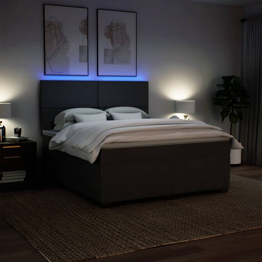 Sommier à lattes de lit avec matelas Gris clair 180x200cm Tissu - XIOS