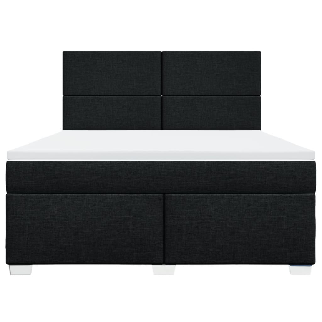 Sommier à lattes de lit avec matelas Noir 180x200 cm Tissu - XIOS