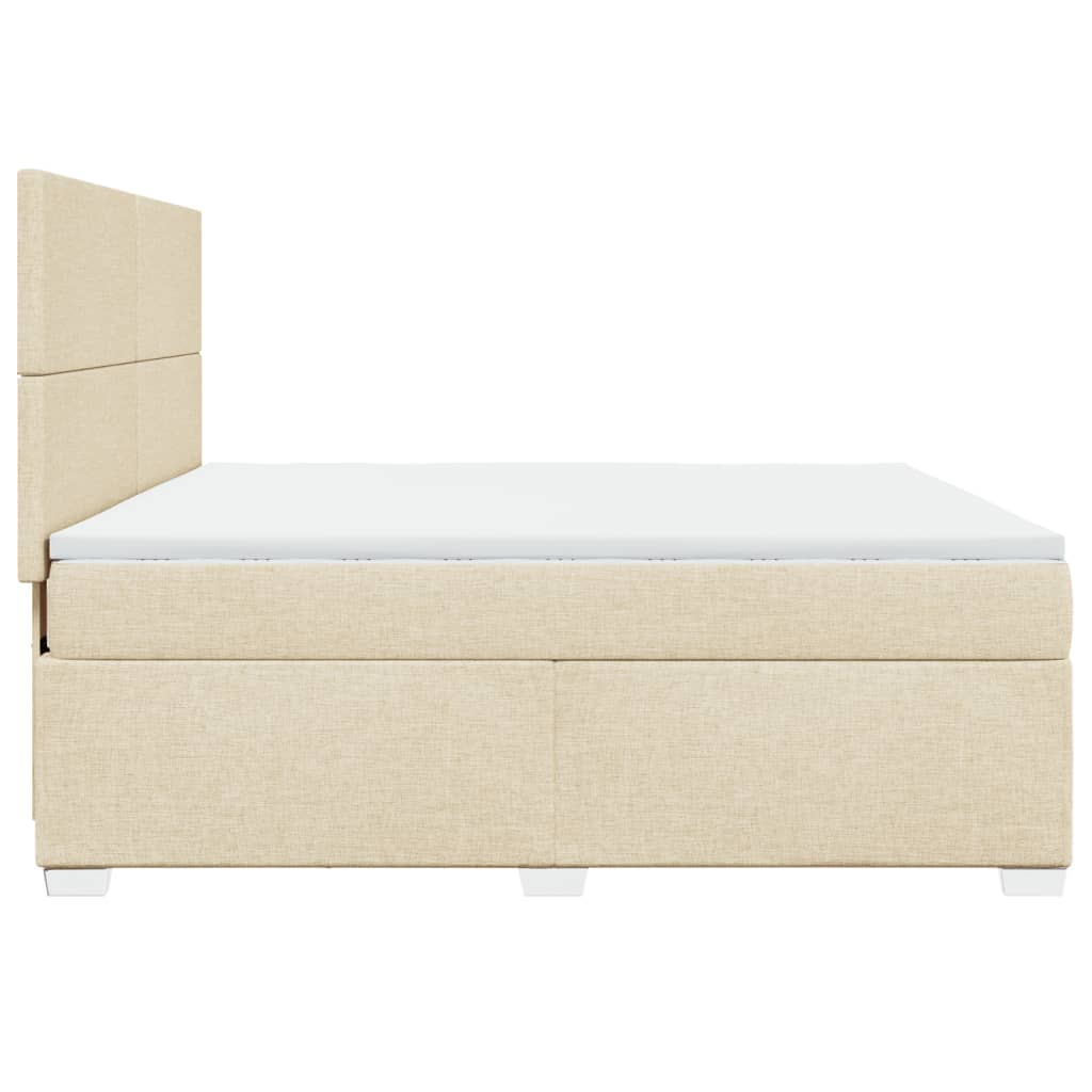 Sommier à lattes de lit avec matelas Crème 180x200 cm Tissu - XIOS