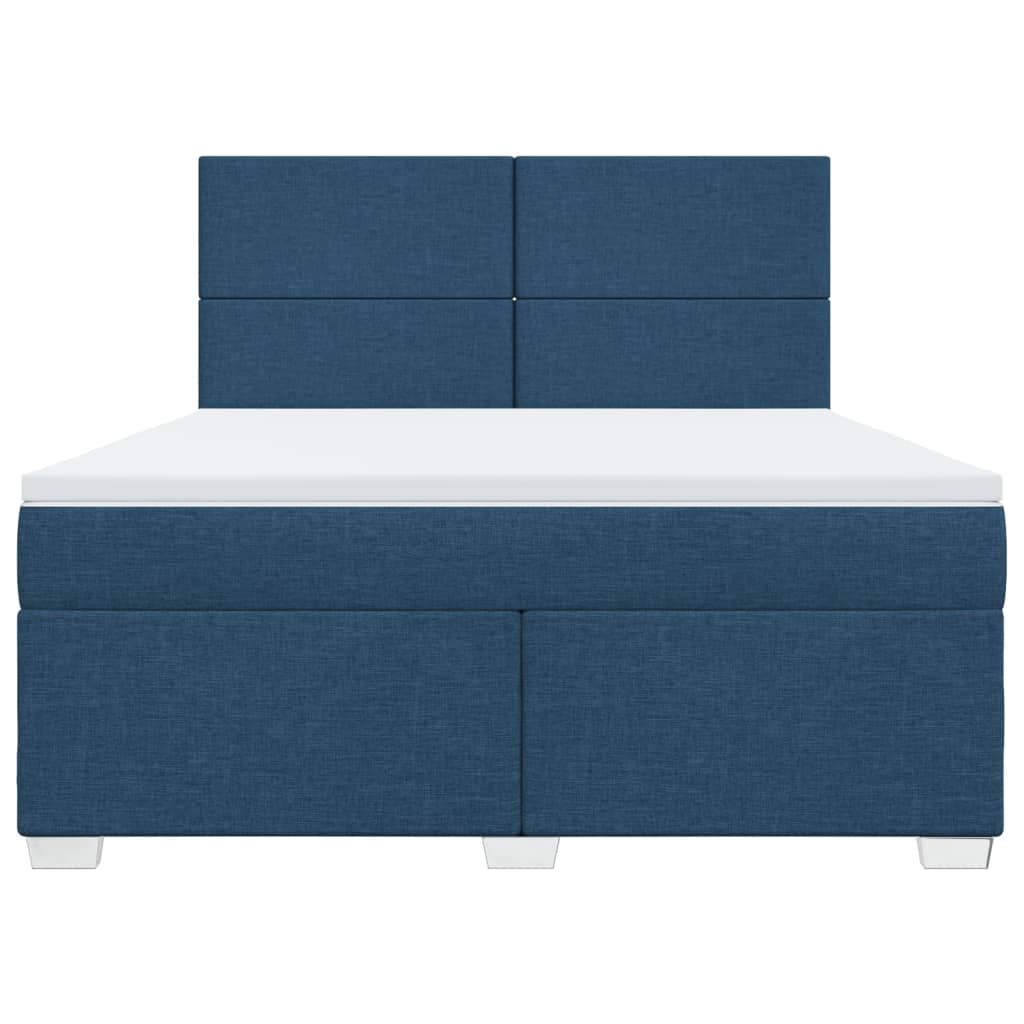 Sommier à lattes de lit avec matelas Bleu 180x200 cm Tissu - XIOS