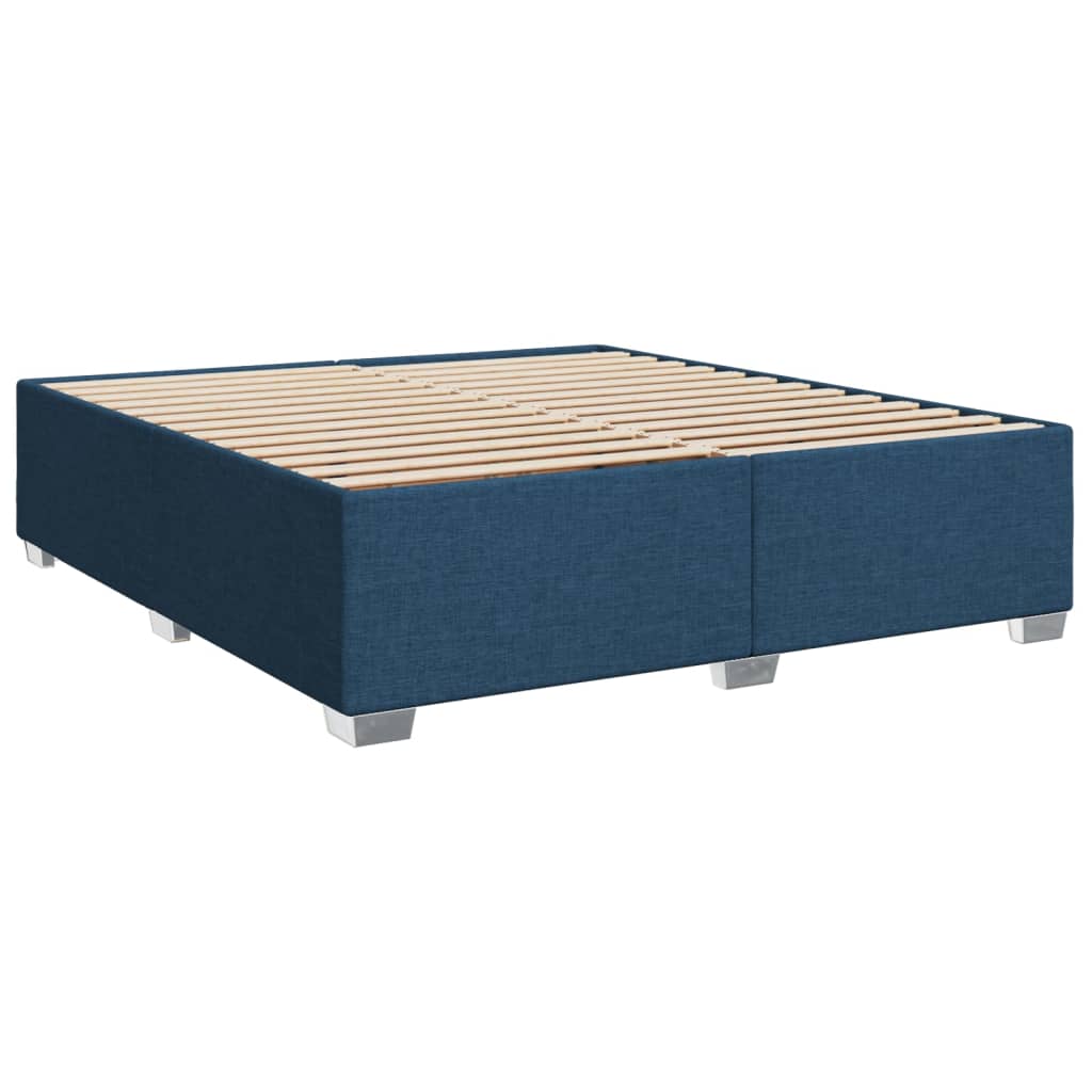 Sommier à lattes de lit avec matelas Bleu 180x200 cm Tissu - XIOS