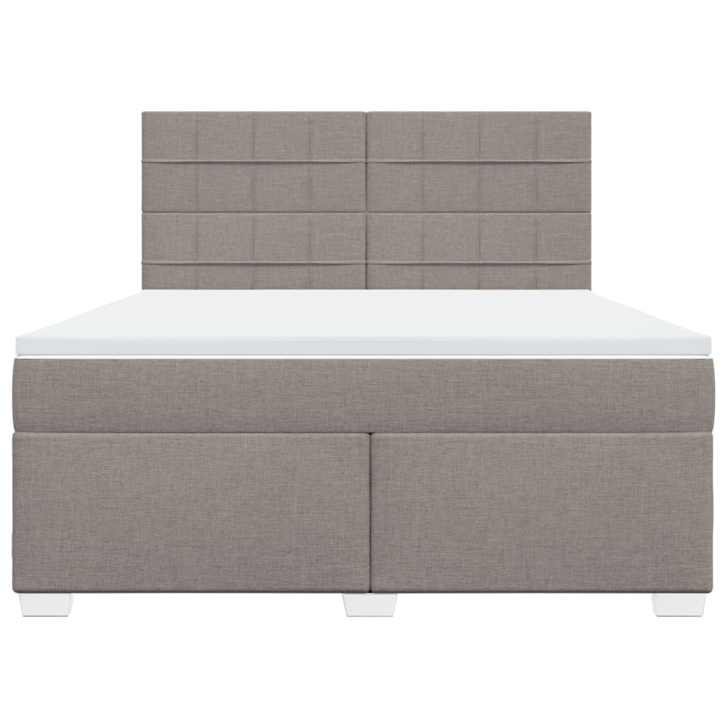 Sommier à lattes de lit avec matelas Taupe 180x200 cm Tissu - XIOS