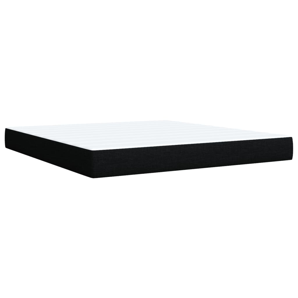 Sommier à lattes de lit avec matelas Noir 180x200 cm Tissu - XIOS