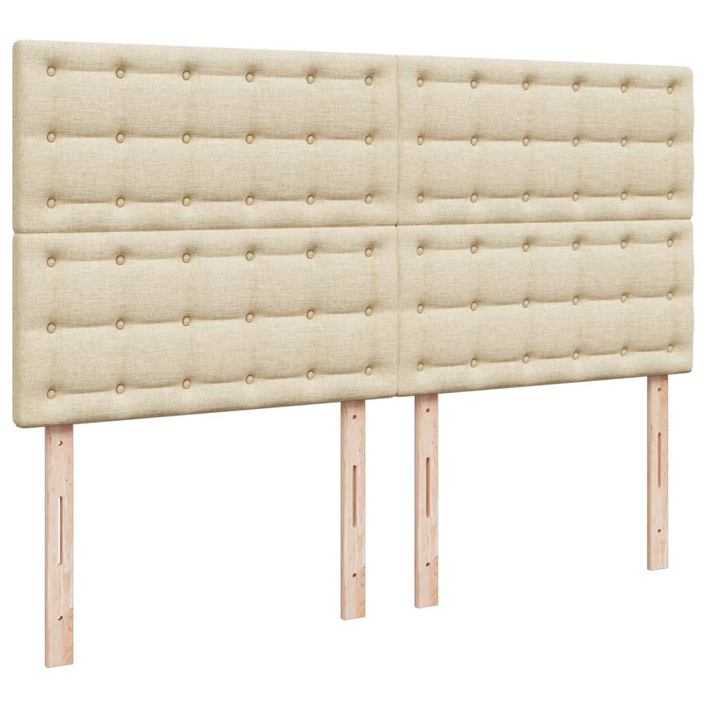 Sommier à lattes de lit avec matelas Crème 180x200 cm Tissu - XIOS