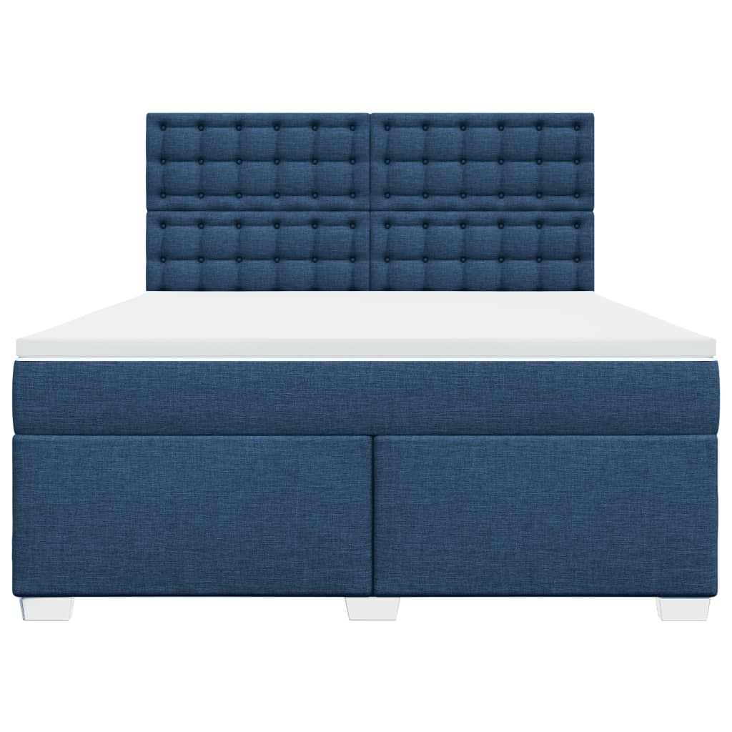 Sommier à lattes de lit avec matelas Bleu 180x200 cm Tissu - XIOS