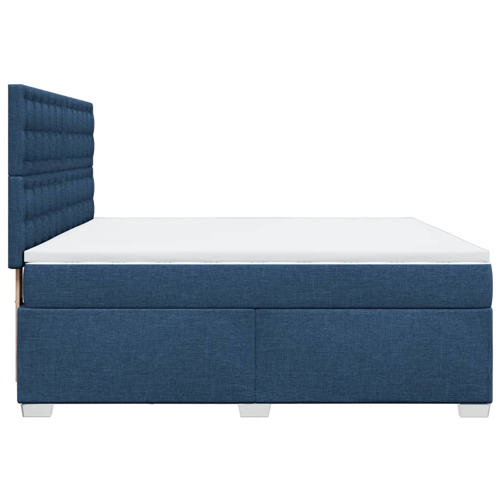 Sommier à lattes de lit avec matelas Bleu 180x200 cm Tissu - XIOS