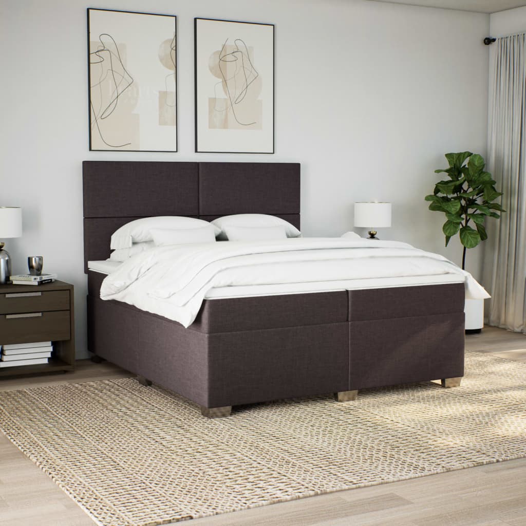 Sommier à lattes de lit avec matelas Marron foncé 200x200 cm - XIOS