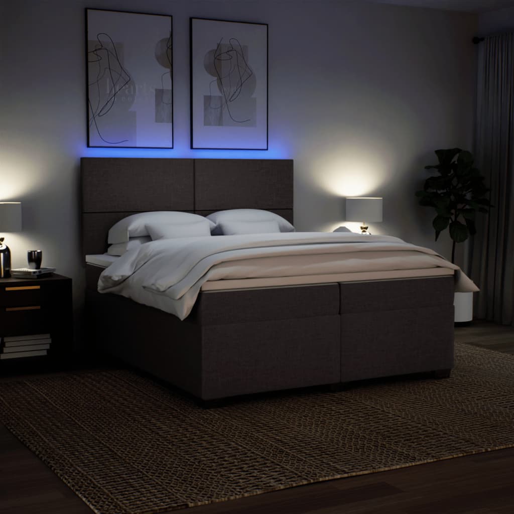 Sommier à lattes de lit avec matelas Marron foncé 200x200 cm - XIOS