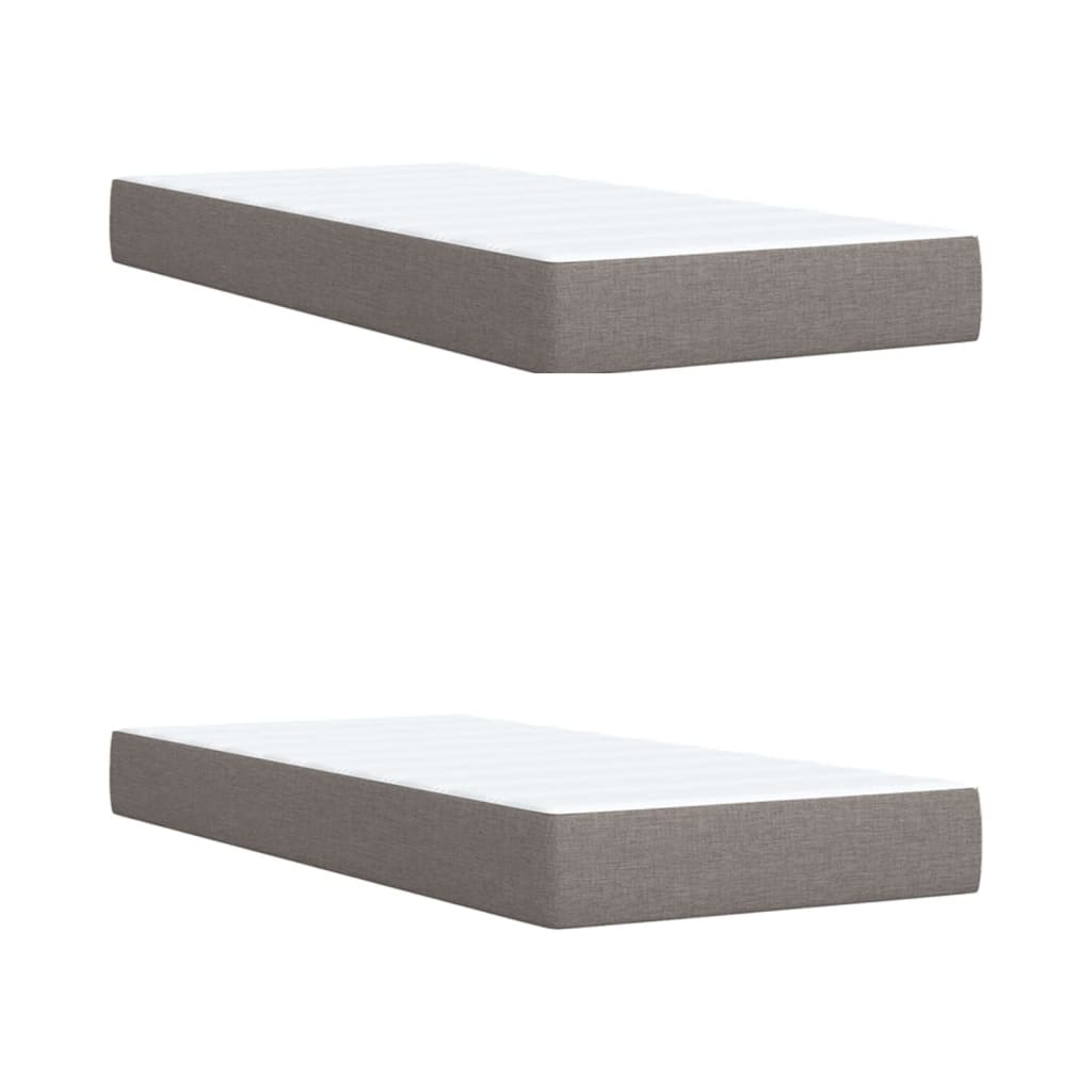 Sommier à lattes de lit avec matelas Taupe 200x200 cm Tissu - XIOS