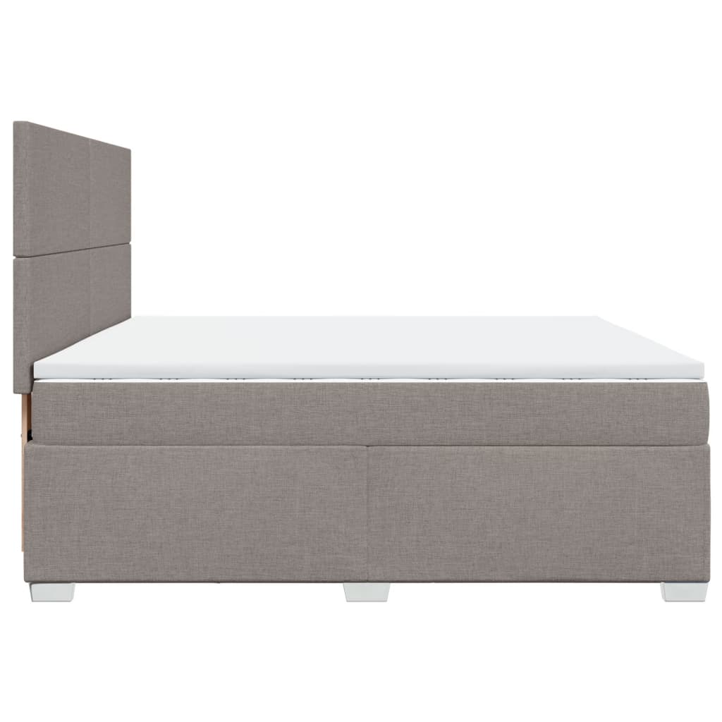 Sommier à lattes de lit avec matelas Taupe 200x200 cm Tissu - XIOS