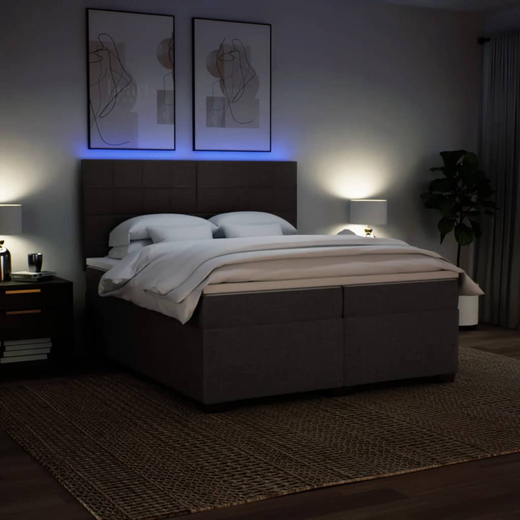 Sommier à lattes de lit avec matelas Marron foncé 200x200 cm - XIOS