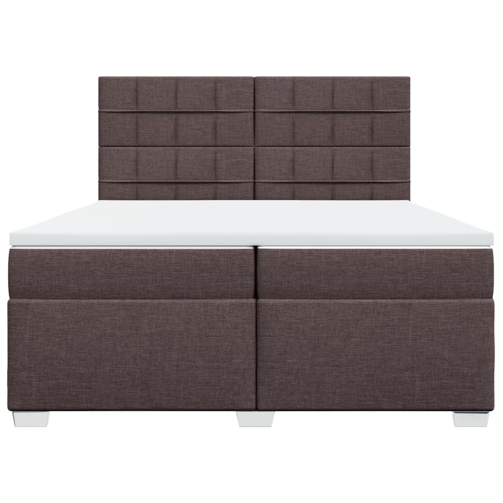 Sommier à lattes de lit avec matelas Marron foncé 200x200 cm - XIOS