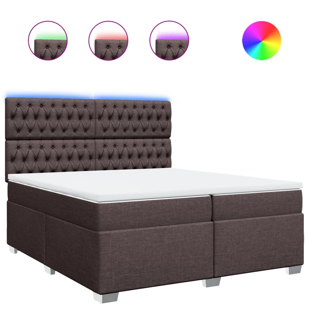 Sommier à lattes de lit avec matelas Marron foncé 200x200 cm - XIOS