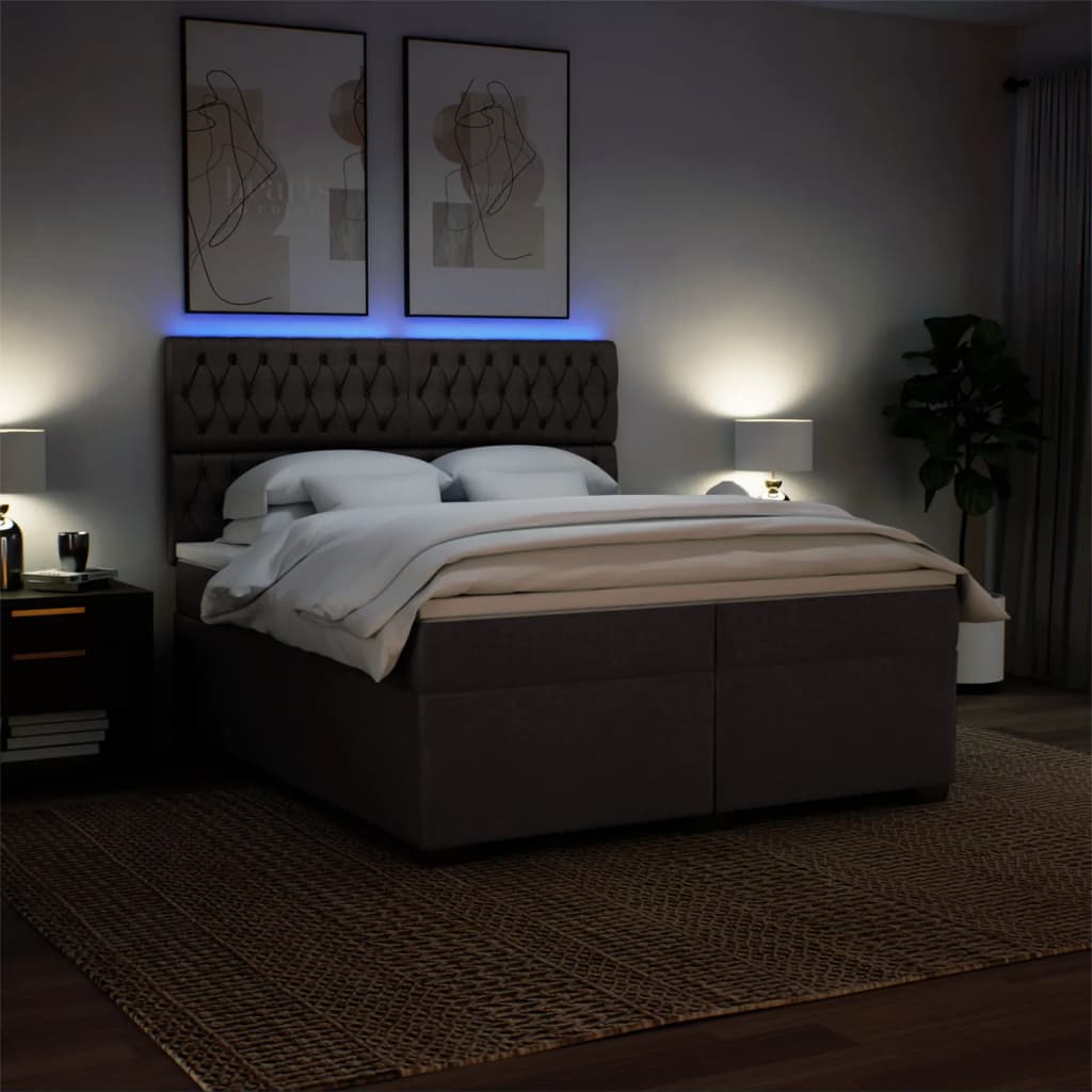 Sommier à lattes de lit avec matelas Marron foncé 200x200 cm - XIOS