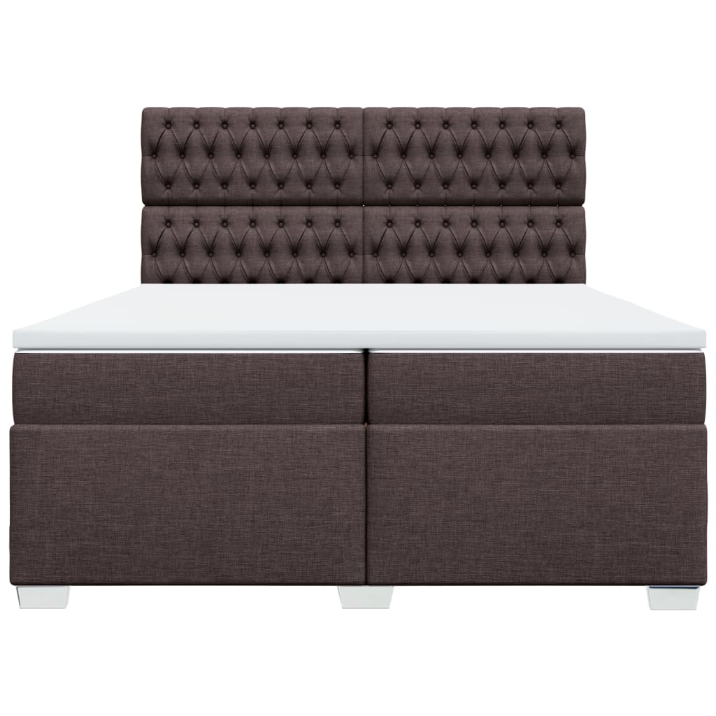 Sommier à lattes de lit avec matelas Marron foncé 200x200 cm - XIOS