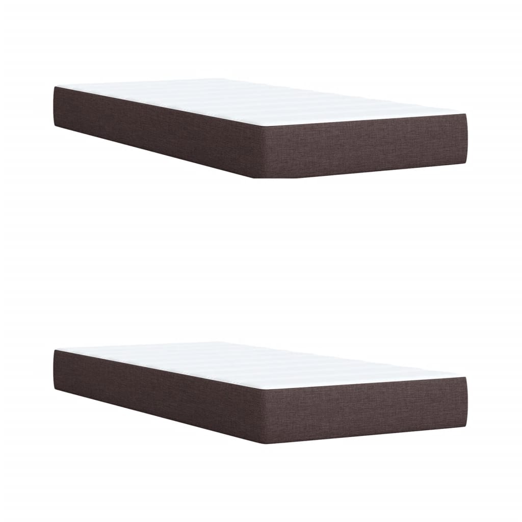 Sommier à lattes de lit avec matelas Marron foncé 200x200 cm - XIOS