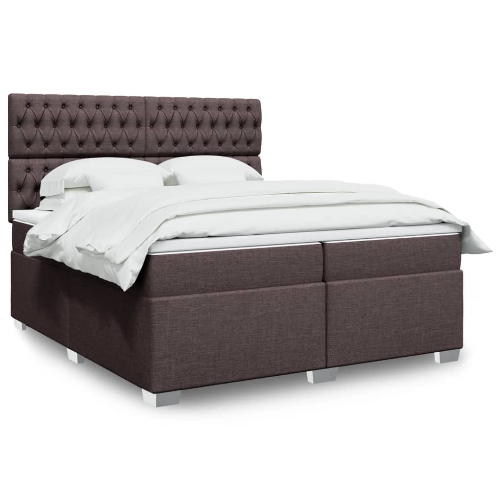 Sommier à lattes de lit avec matelas Marron foncé 200x200 cm - XIOS