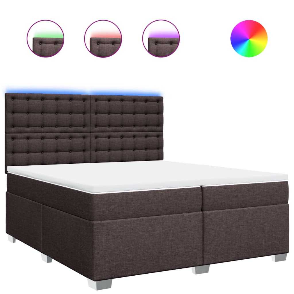 Sommier à lattes de lit avec matelas Marron foncé 200x200 cm - XIOS