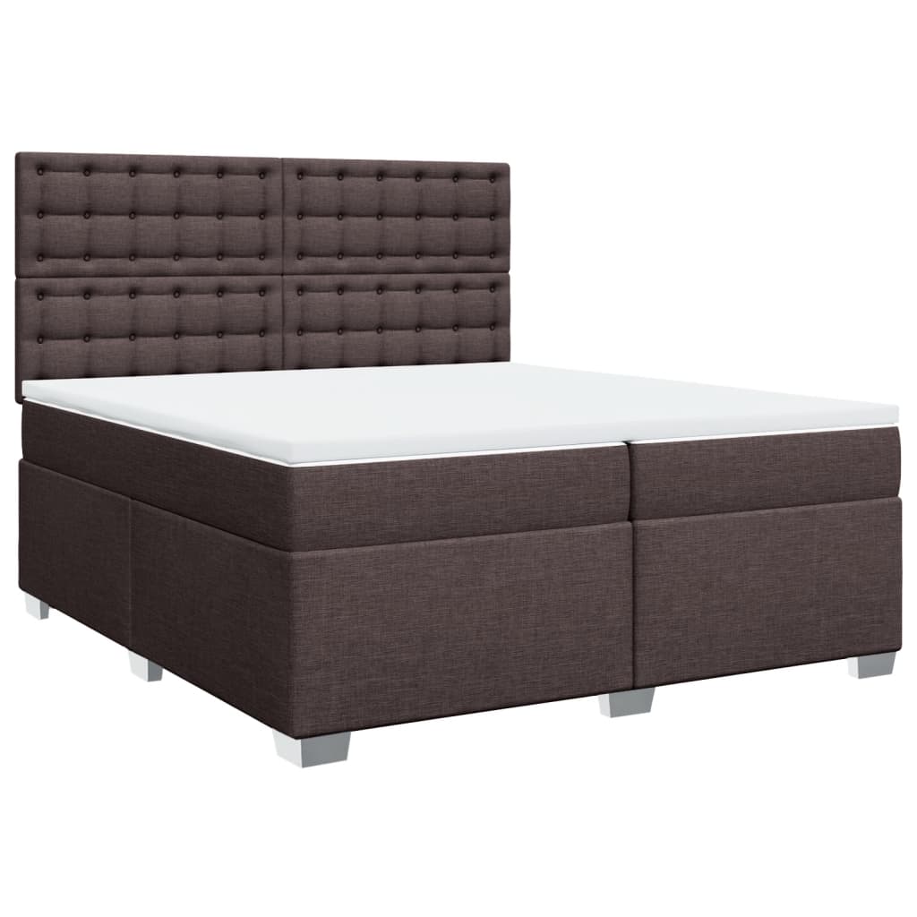 Sommier à lattes de lit avec matelas Marron foncé 200x200 cm - XIOS