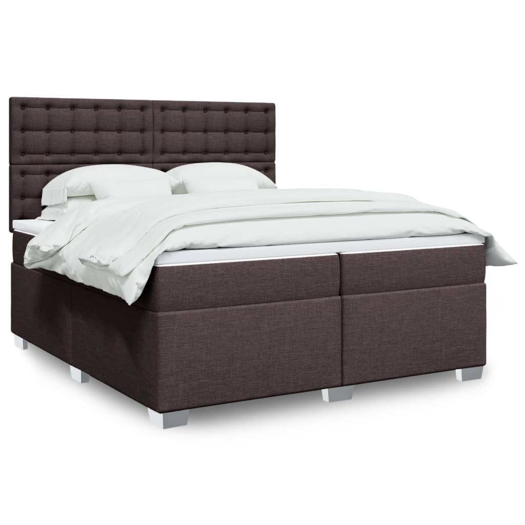 Sommier à lattes de lit avec matelas Marron foncé 200x200 cm - XIOS