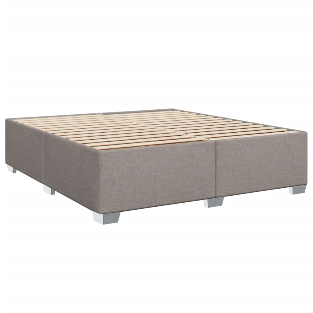 Sommier à lattes de lit avec matelas Taupe 200x200 cm Tissu - XIOS