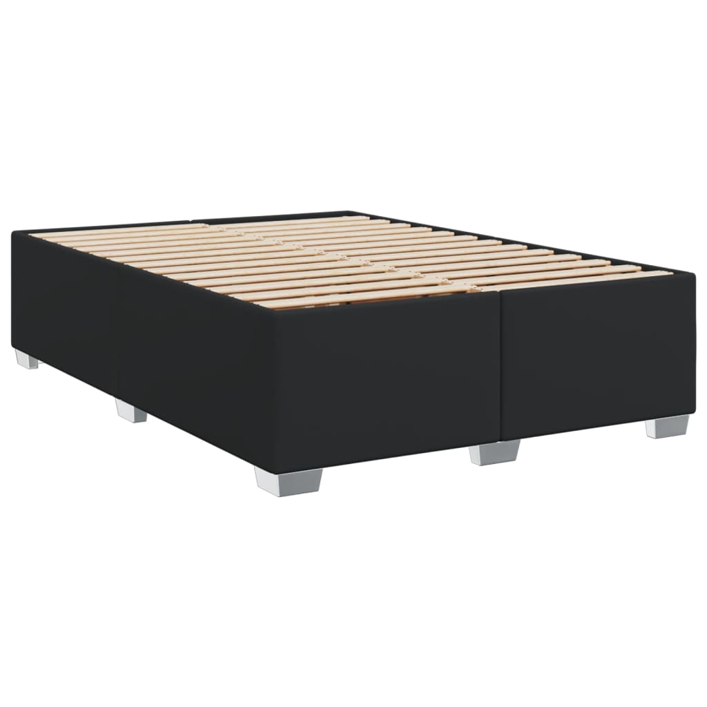 Sommier à lattes de lit avec matelas Noir 140x190 cm Similicuir - XIOS
